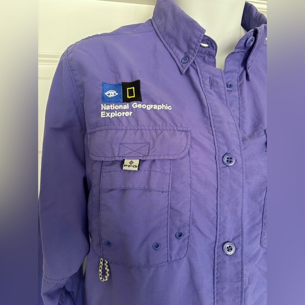Columbia Womens PFG (Performance Fishing Gear) Bahama II LS Button Shirt, M EUC - Picture 2 of 6